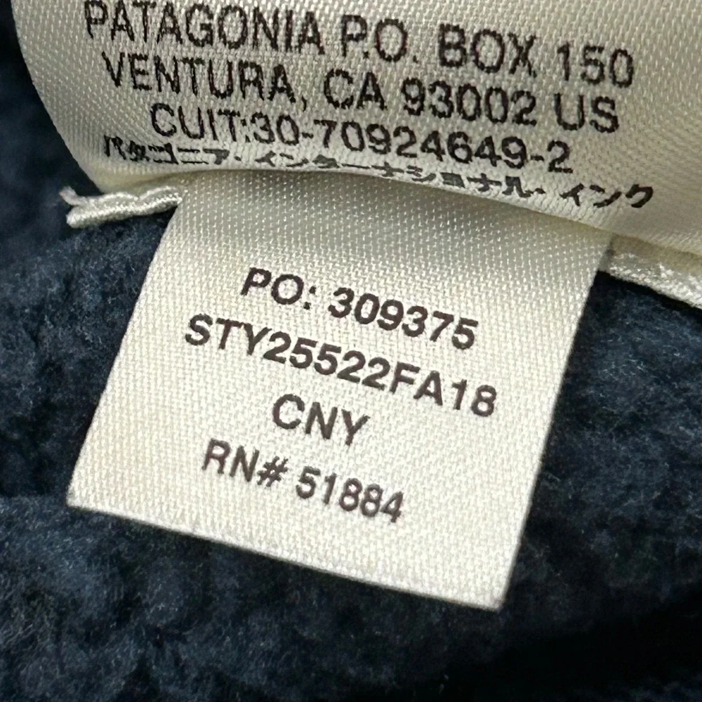 Patagonia Better Sweater 1/4 Zip Pullover Small Blue Fleece 25522‎ FA18 Mens